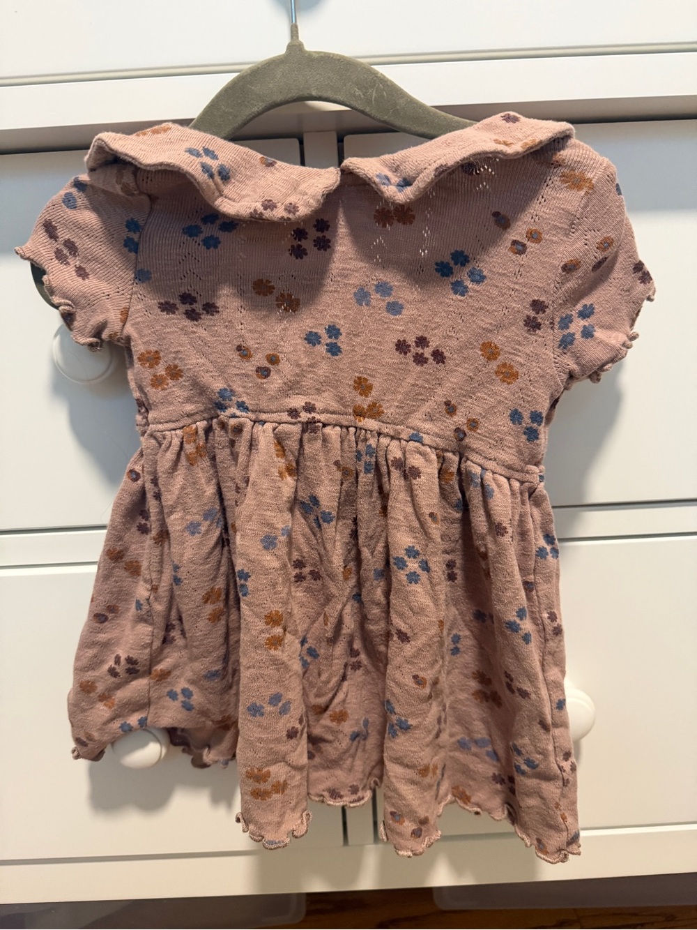 kate quinn Mauve Floral Peter Collar Dress